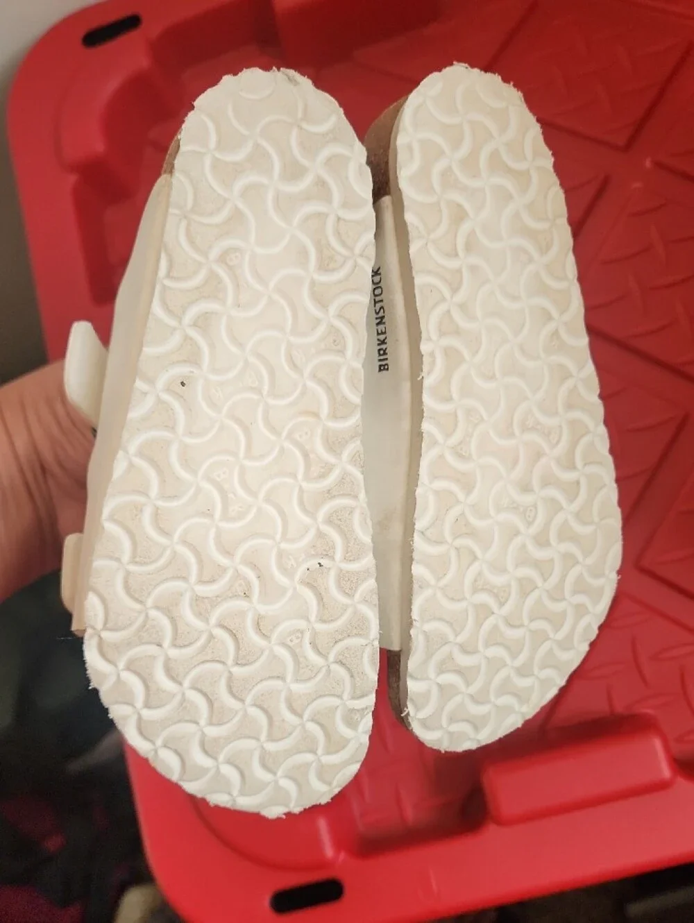 Birkenstock White Kids Two-Buckle Sandals